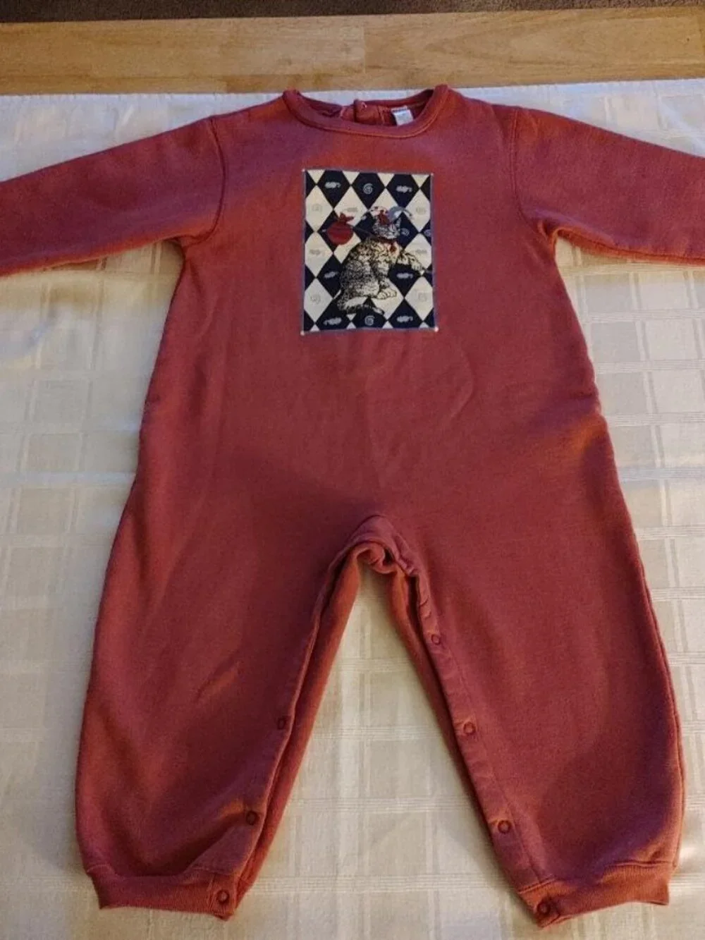 Lands End Bundle of Two - Size 4T Blue & Reddish/Terra Cotta Jumpsuits/Rompers